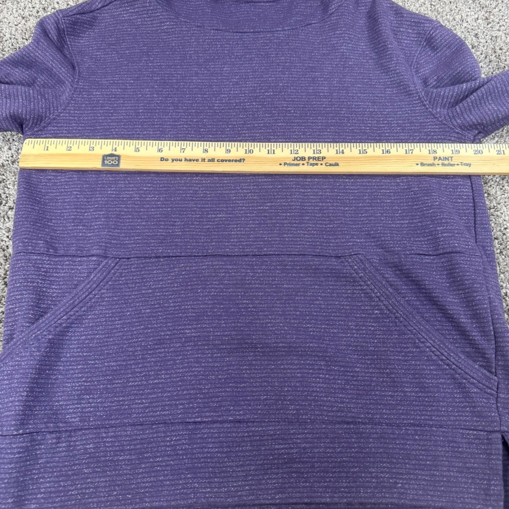 Champion Elite Womens Purple Textured Pullover Hoodie Sweatshirt Medium Ribbed - Picture 7 of 8